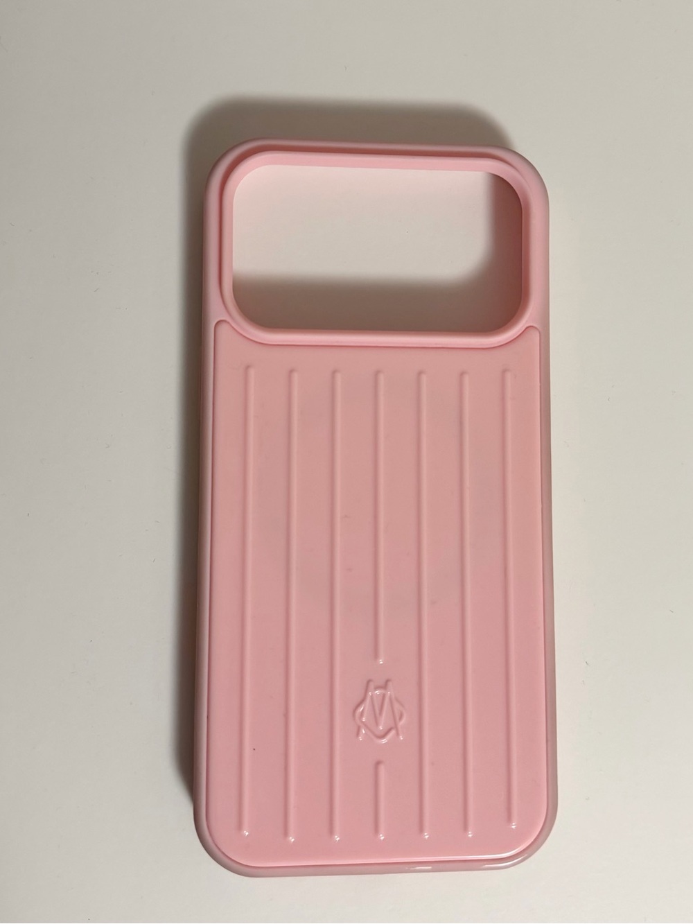 RIMOWA Pink Ribbed Silicone Phone Case